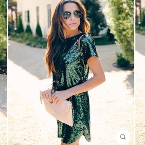 Green Sequin Vici Dress